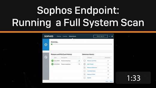 Sophos Endpoint: Running a Full System Scan