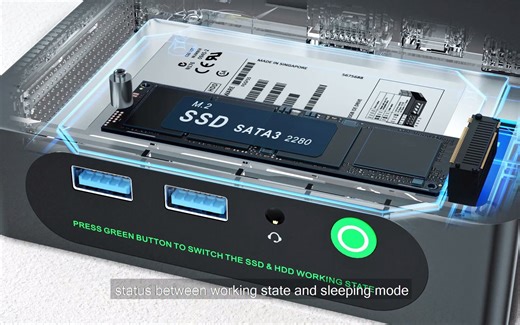 零刻Expand F：USB-C 扩展坞，可容纳 SSD 和 HDD