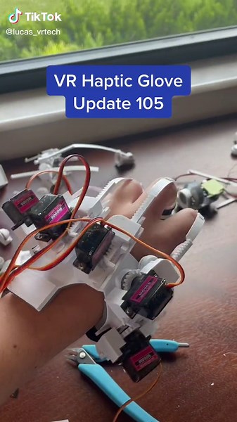 VR Haptic Glove Finger Tracking Update