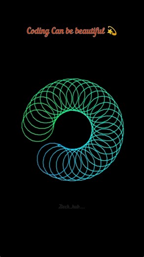 Beautiful Color Spiral Using Python Turtle #pythonturtle #viral #short #pythonprogramming #ztechhub