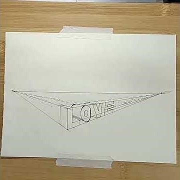 Learn how to draw 3D letters with a two-point perspective