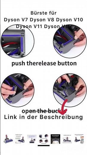 Dyson Bürste wechseln für Dyson V7 Dyson V8 Dyson V10 Dyson V11 Dyson V15, richtiges Ersatzteil