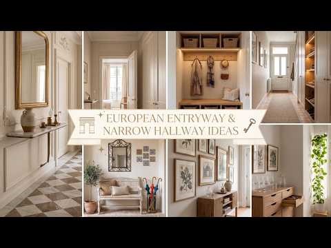 124+ European Entryway & Narrow Hallway Design Ideas 2026 🏡 Small Space Styling & Organization