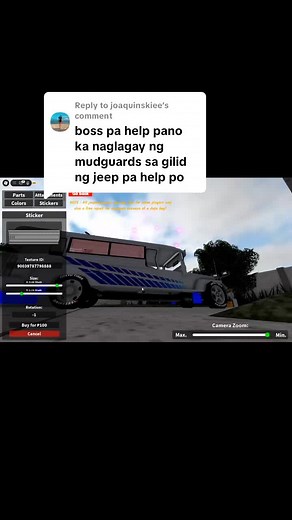 DIY Side Skirts Sticker Tutorial for Roblox Jeep