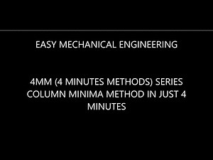 Column minima method in 4 minutes