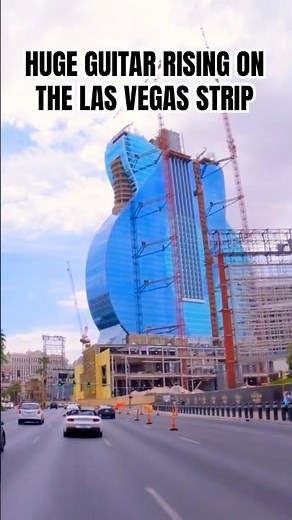 Huge Guitar Rising on the Las Vegas Strip | New Hard Rock Hotel