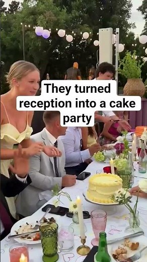 Bridesmaids and groomsmen decided to use CAKES instead of FLOWERS #wedding #youtubeshorts #bride