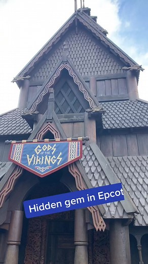 Exploring the Stave Church in Epcot