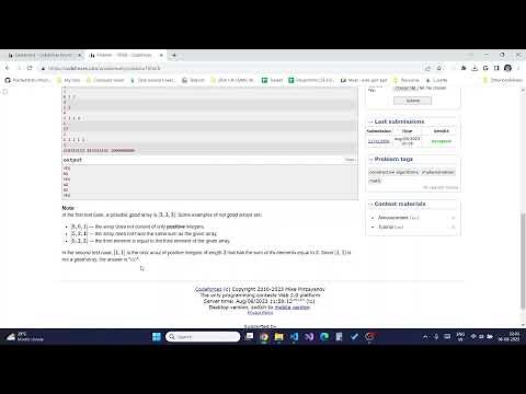 Codeforces 1856B Good Array Problem | Codeforces Round 890 | Competitive Programming