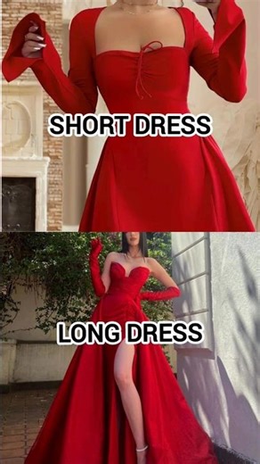 Short Dress vs Long Dress 👗 #ytshorts #trending #fashiontrends #viralvideo #shorts #shortdress