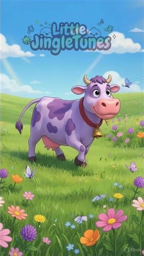 Cow Eating Grass 🐄 | Farm Animals for Kids #shorts #cartoon #kidsvideos #kidslearning