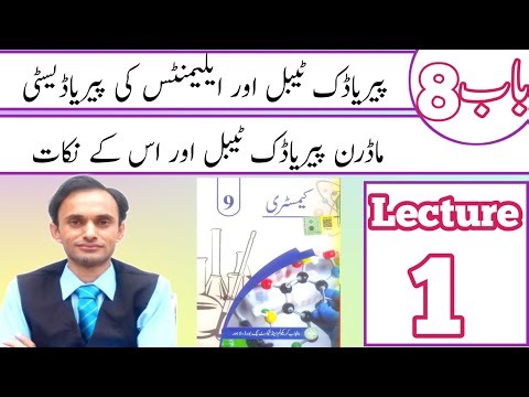 Lecture 1 Chapter 8 - Chemistry Class 9 - Urdu medium - New book