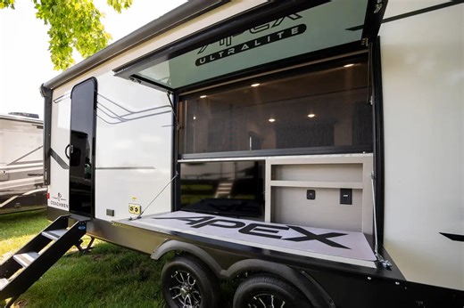 This New Apex Ultra-Lite Travel Trailer Comes With an Awesome Bar and a Bunkroom