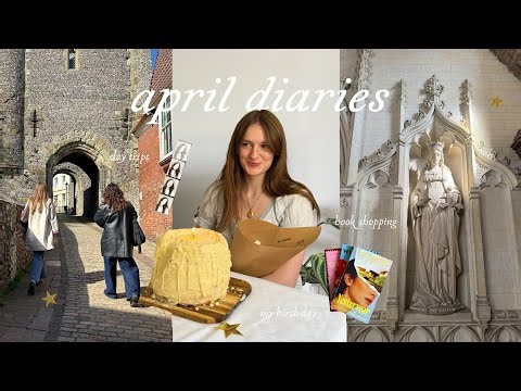 dreamy spring days in April | my birthday, countryside day trips, journalling + a big book haul