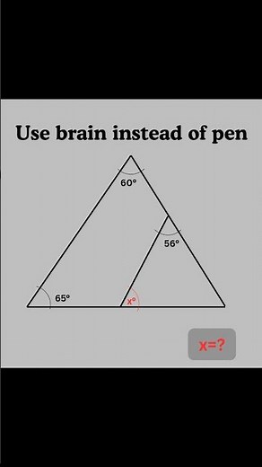 Basic mathematics Triangle problem algebra tricky problem #mathteacher #mathlover #mathfun #algebra
