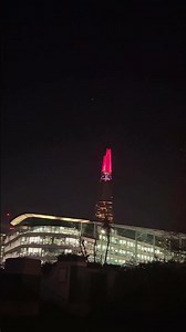 Stunning Night View Of The Shard 🌃 London’s Tallest Building Lights Up the Sky! #theshard #london