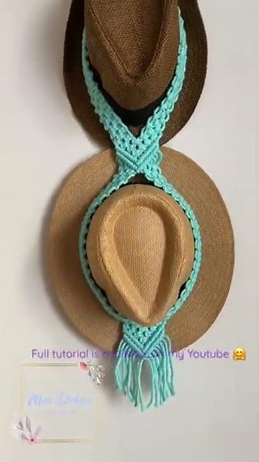 DIY Macramé Boho Double Hat Hanger/ Handmade Multi Cowboy Hat Holder