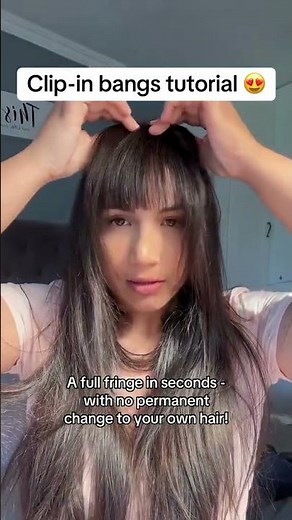 Clip-in bangs tutorial - a fringe in seconds without cutting your hair 😍