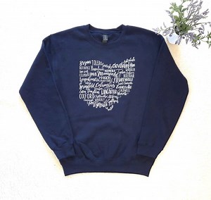 Ohio Map Sweatshirt, Ohio Cities Pride, 11897 - Etsy