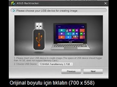 ASUS Laptop Ucan Recovery Geri Kurtarma