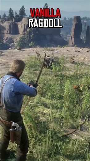 "Standard RDR2 physics vs. the C.E.R.R. Overhaul. Which one looks more realistic to you? #epicfail