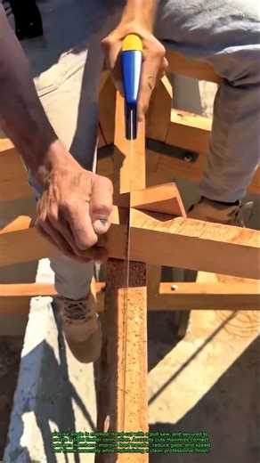 Perfect Angled Timber Cut for Stronger Roof Framing