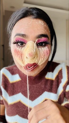 DIY Wool Skin Makeup Removal 😱 #crafteraditi #challenge #diy #craft #woolskinmakeup #shorts