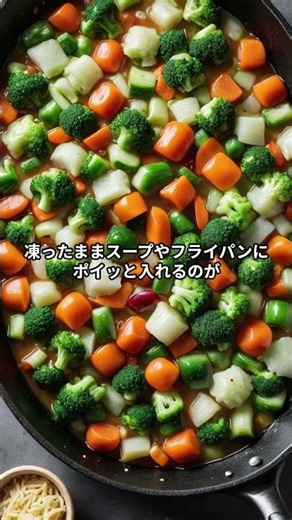 【調理時間を5分ワープ】凍ったまま鍋にポイ！平日の夕食作りが圧倒的にラクになる「自家製カット冷凍野菜」の作り方