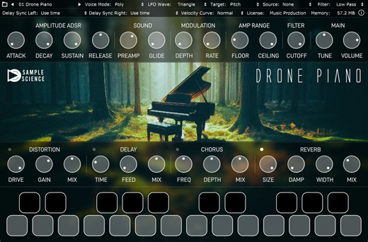 Drone Piano v2 by SampleScience - Piano Plugin VST VST3 Audio Unit