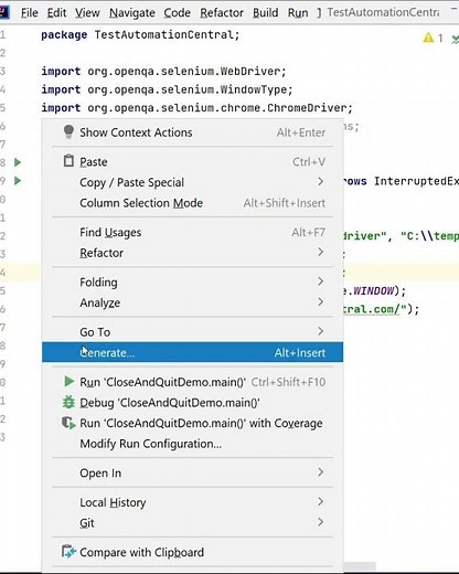 Difference between close() and quit() methods in Selenium WebDriver - Java | Test Automation Central