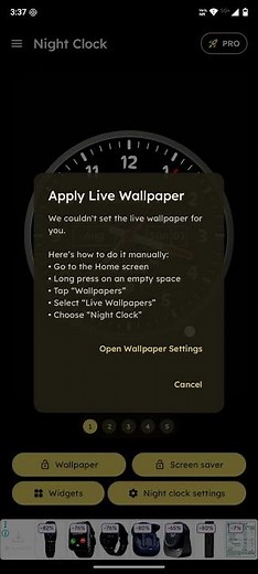 Night Clock Live wallpaper and Widget