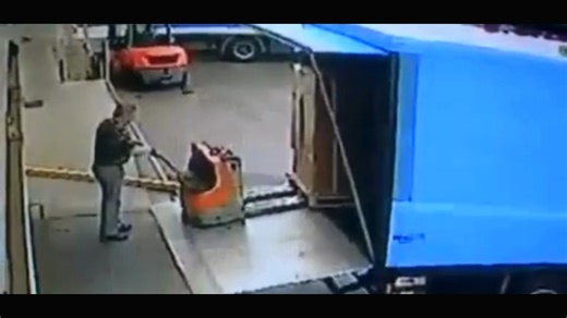 Safety Fails on Instagram: "This is WHY Only Trained Operators Should Use Equipment – Electric Pallet Jack Falls Off Ramp🤯 @safetyfails1 - Let’s Increase Workplace Safety #accident #accidents #construction #construção #safety #safetyfirst #maintenace #oil #oilchange #slip #laddersafety #risk #risky #firesafety #training #fails #eletrical #hardhat #PPE #fire #crane #cpr #cranefails #welding #warehouse #ladder #transportation"