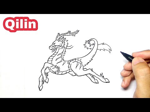 how to draw Qilin || mythical creature