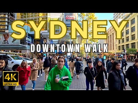 [4K] WALKING SYDNEY DOWNTOWN | 🇦🇺 SYDNEY AUSTRALIA #walking, #sydney , #australia