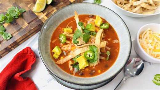 Our chicken tortilla soup recipe makes for a restaurant-worthy lunch