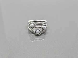Pandora Three Wishes Pearl Flower Ring Retired Pandora 925 Sterling Silver SA047 - Etsy