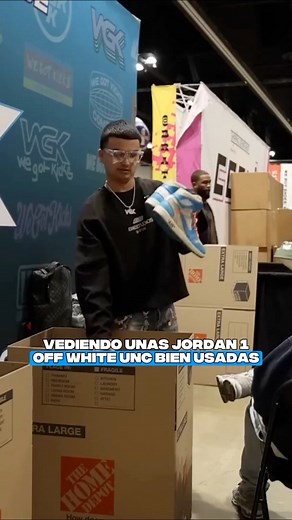Vendiendo unas Jordan 1 off white UNC USADAS!!! #wegotkickspr #wegotkicks #sneakercon #jordan #nike #reseller | WGKclips