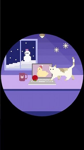 Holiday Greetings & Special Thanks 🐱💜 #shorts #pixelart #cats