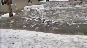 Ice jams cause flooding in Fishtail for second time this year