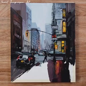 438K views · 8.1K reactions | New acrylic cityscape painting on paper  | Hamlet Shougrakpam Art | Facebook