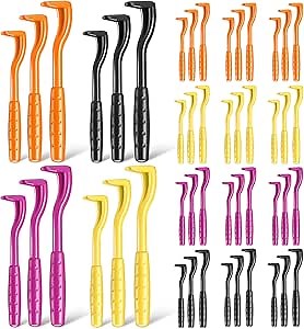 48 Pack Tick Removal Tool Tick Remover for Dogs, Cats and Humans Plastic Tick Puller Tick Grabber, 3 Sizes (Black, Orange, Yellow, Purple)
