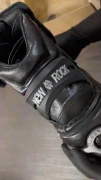 🔥New Rock Boots 285-S1 Cow Leather Metallic Cyber Goth Platforms #gothstyle #metalcore #altfashion