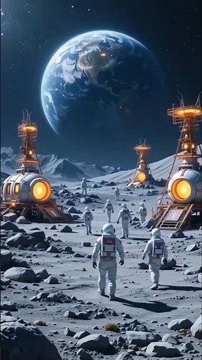“First Human Colony on the Moon 🌕 | Ultra Realistic AI Sci-Fi Short”