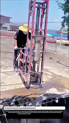 Powerful Concrete Core Drilling Machine in Action – Precision Engineering at Work!