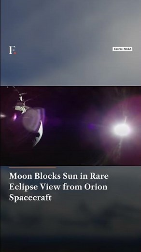 Moon Blocks Sun in Rare Eclipse View from Orion Spacecraft | N18G