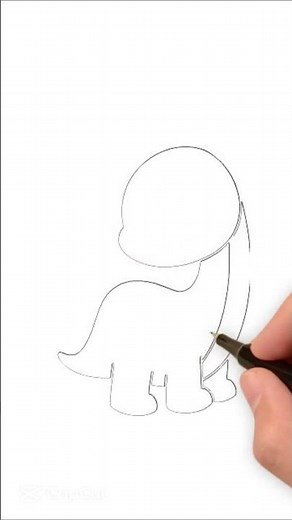 How to draw a brontosaurus dinosaur
