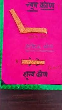 Types of Angles and it's measurements। Maths TLM।Maths Project Class-6th,7th।Short & easy Maths tlm।