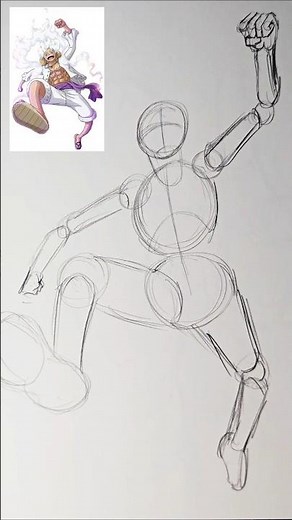 How To Draw Cool Dynamic Action Poses Step By Step! #shorts