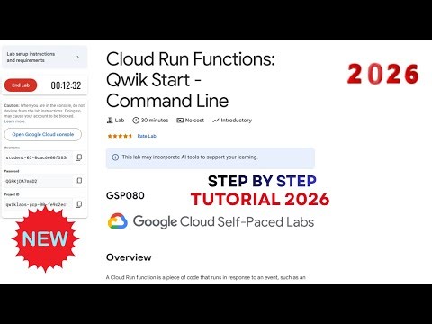 Cloud Run Functions: Qwik Start - Command Line | Google Arcade 2026 | #GSP080 #qwiklabsarcade2026