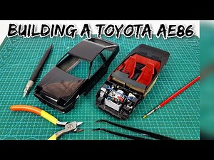 Building a Toyota Trueno AE86 1/24 scale model car. Part 1/2